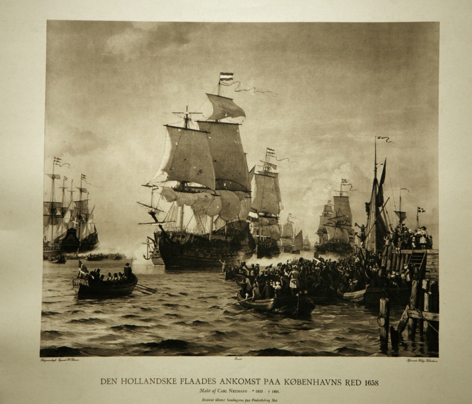 Den hollandske Flådes Ankomst på København Red 1658