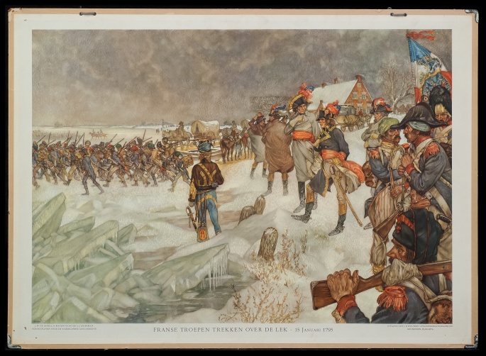 Franse troepen trekken over de Lek, 15 januari 1795. 