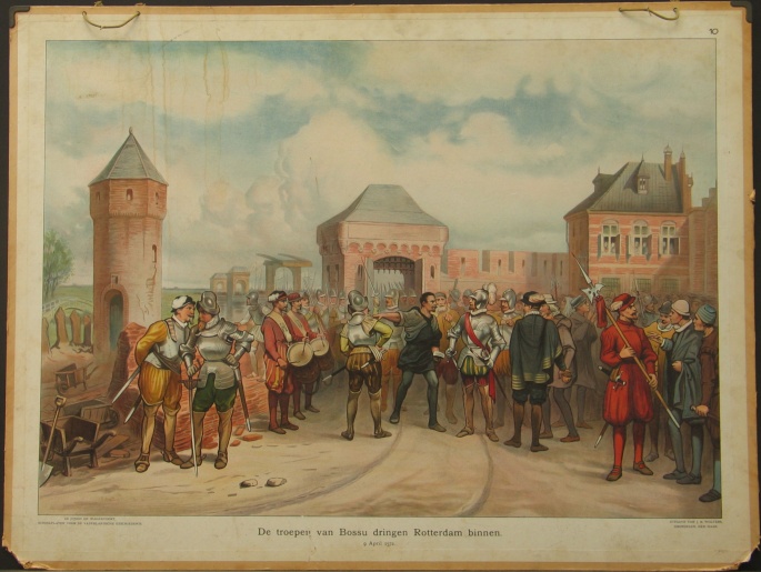 De troepen van Bossu dringen Rotterdam binnen, 9 April 1572