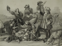 King William III falls of his horse (1702)