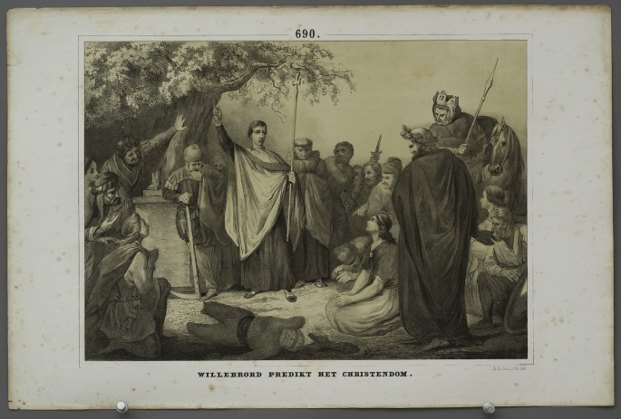 Willibrordus preaches Christianity (690)